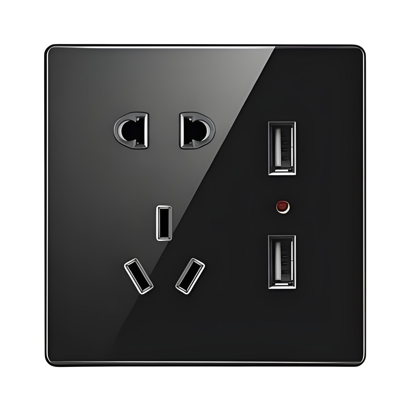 Black switch socket 4