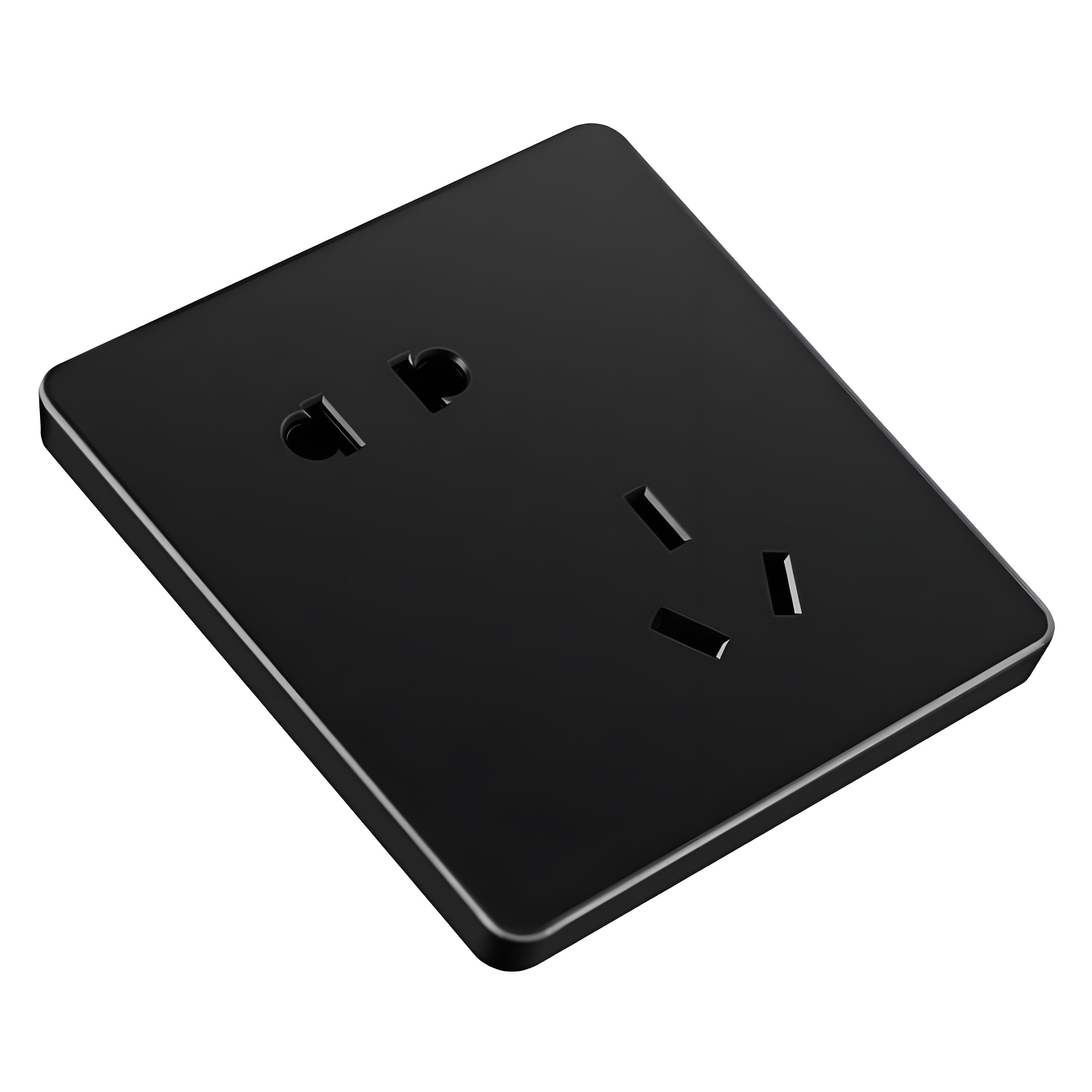 Black switch socket 1