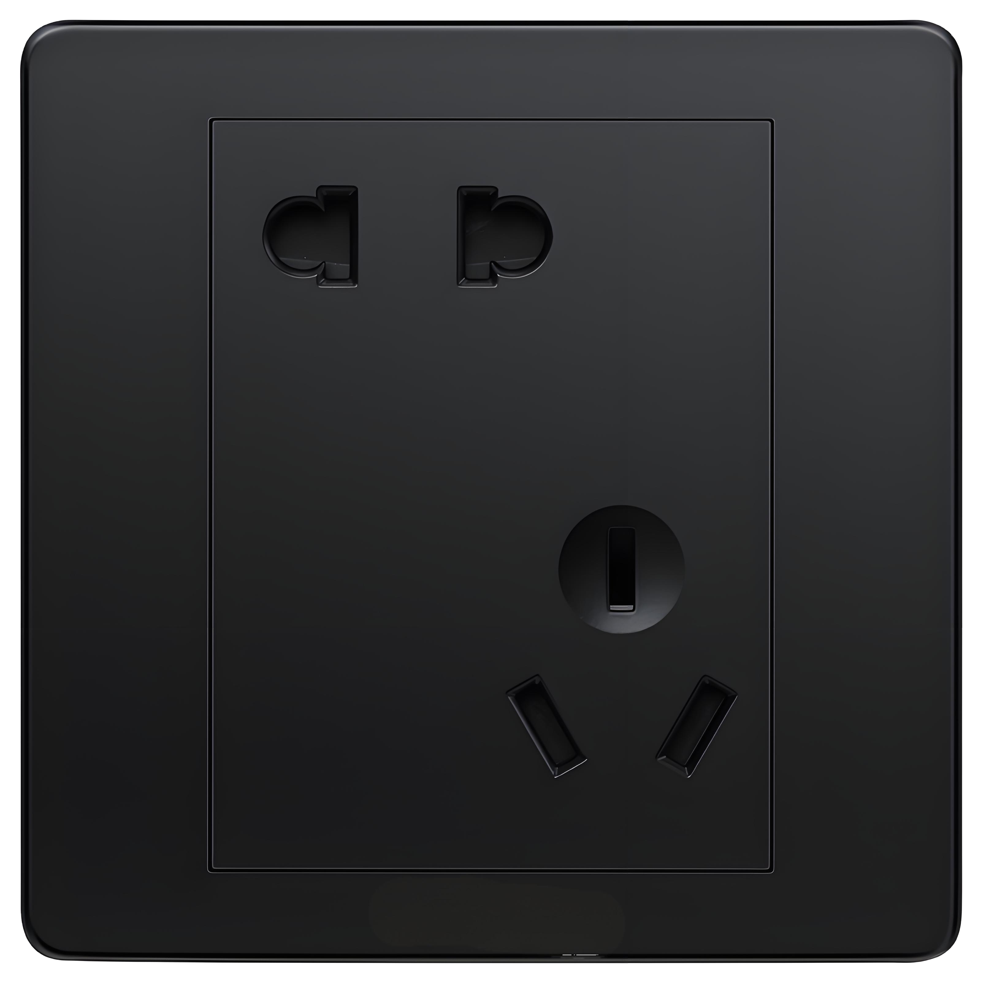 Black switch socket 5